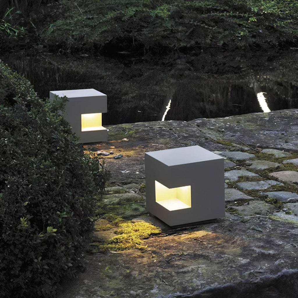 Outdoor Post Light | Waterproof Metal & Acrylic | Black