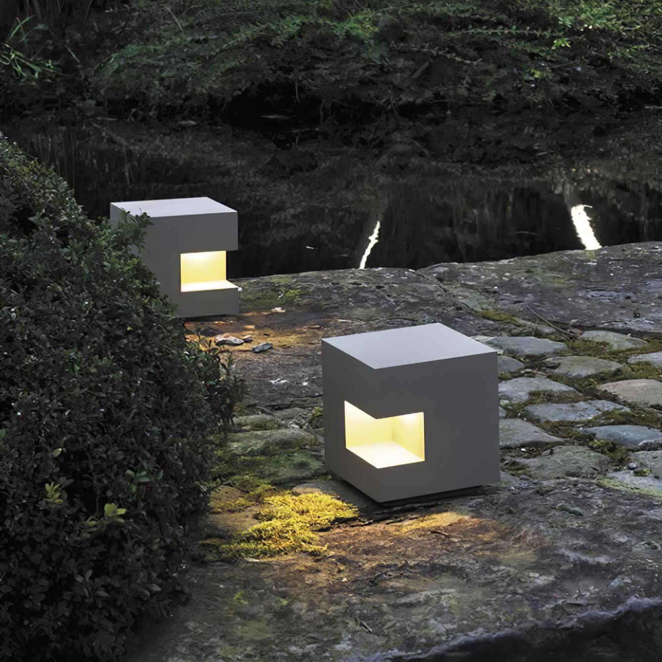 Outdoor Post Light | Waterproof Metal & Acrylic | Black