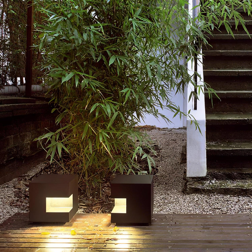 Outdoor Post Light | Waterproof Metal & Acrylic | Black