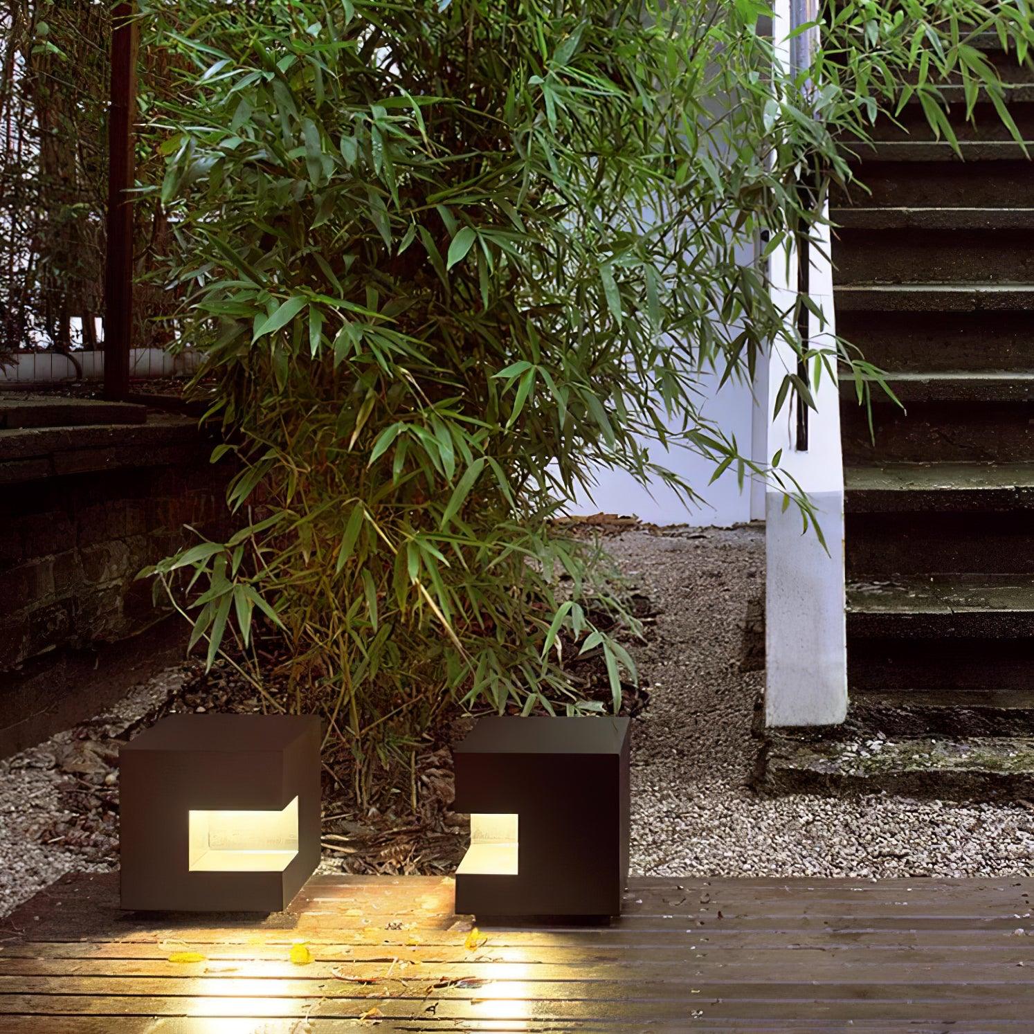 Outdoor Post Light | Waterproof Metal & Acrylic | Black
