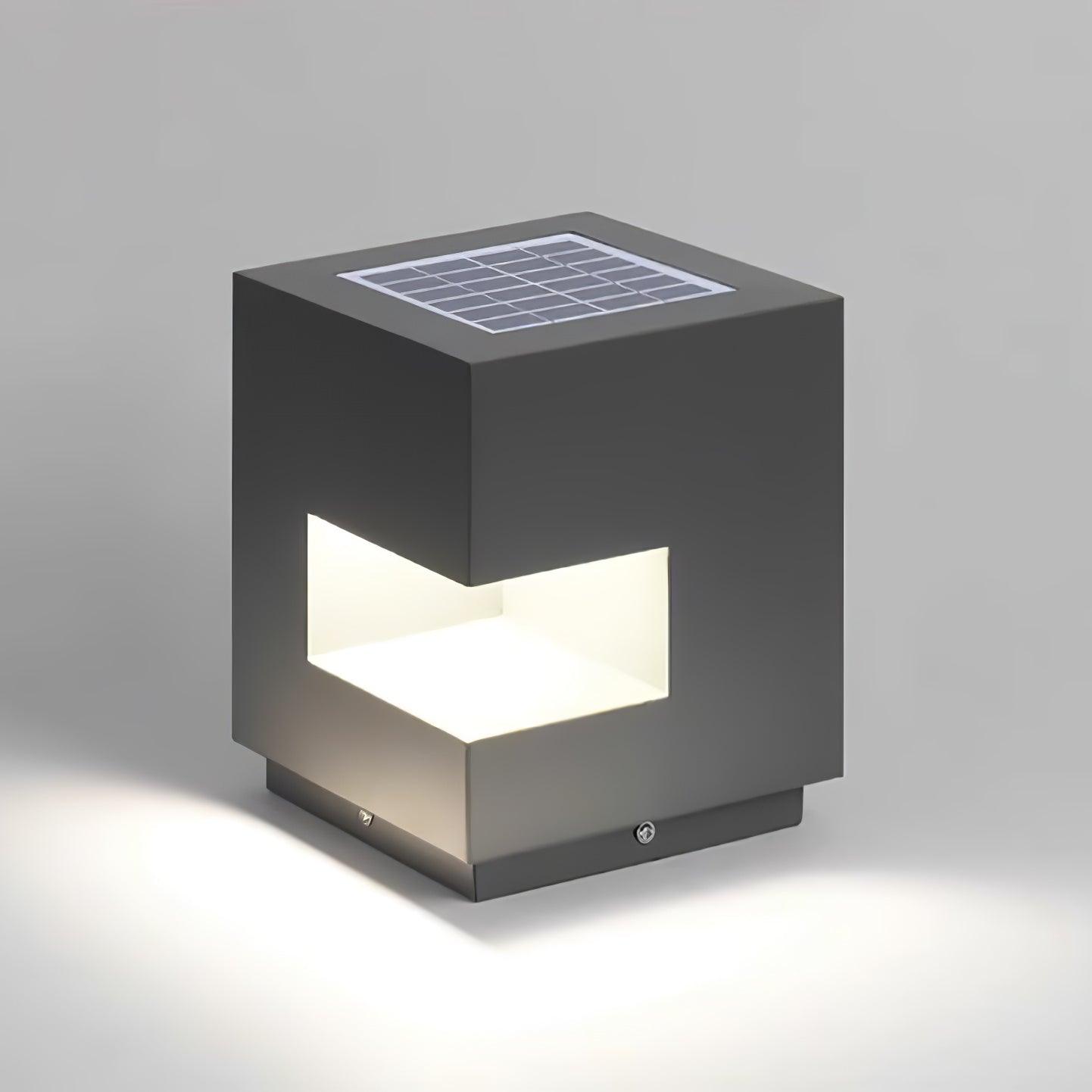 Outdoor Post Light | Waterproof Metal & Acrylic | Black