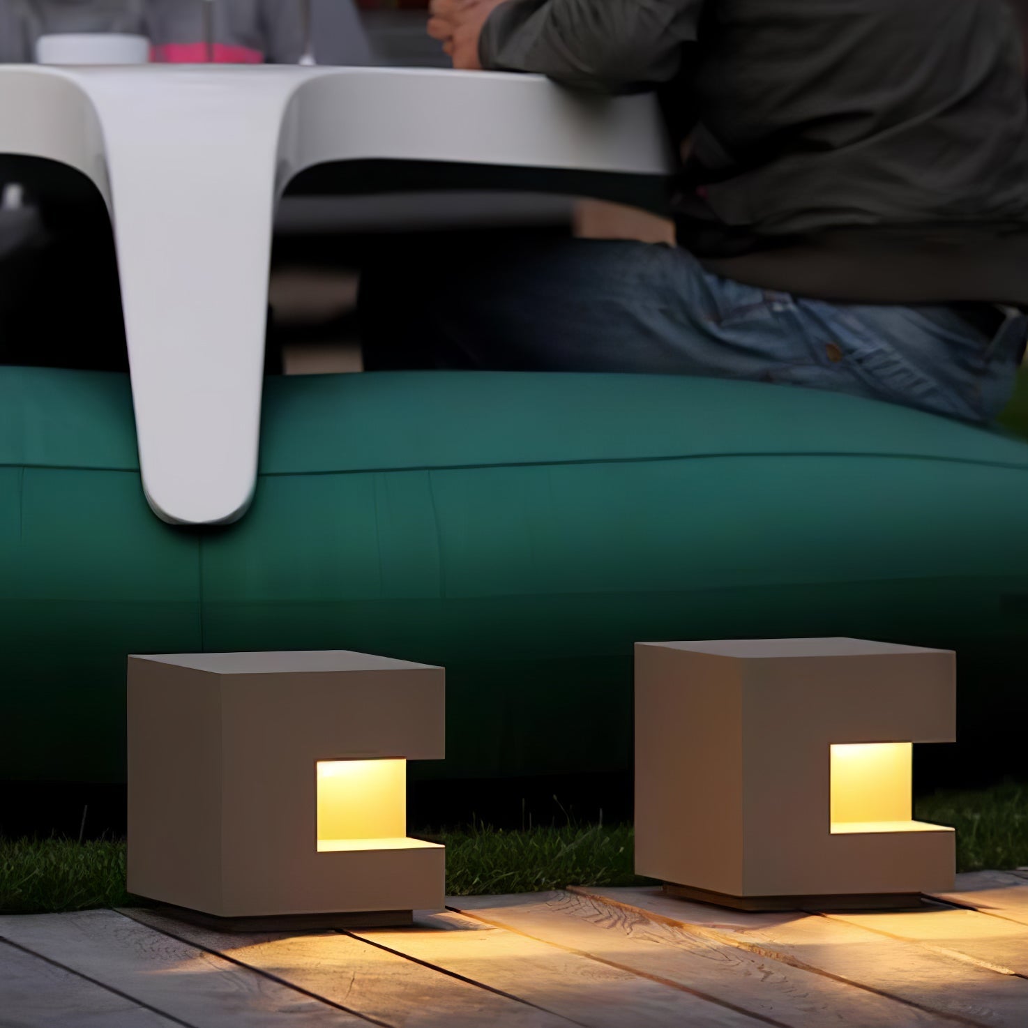 Outdoor Post Light | Waterproof Metal & Acrylic | Black