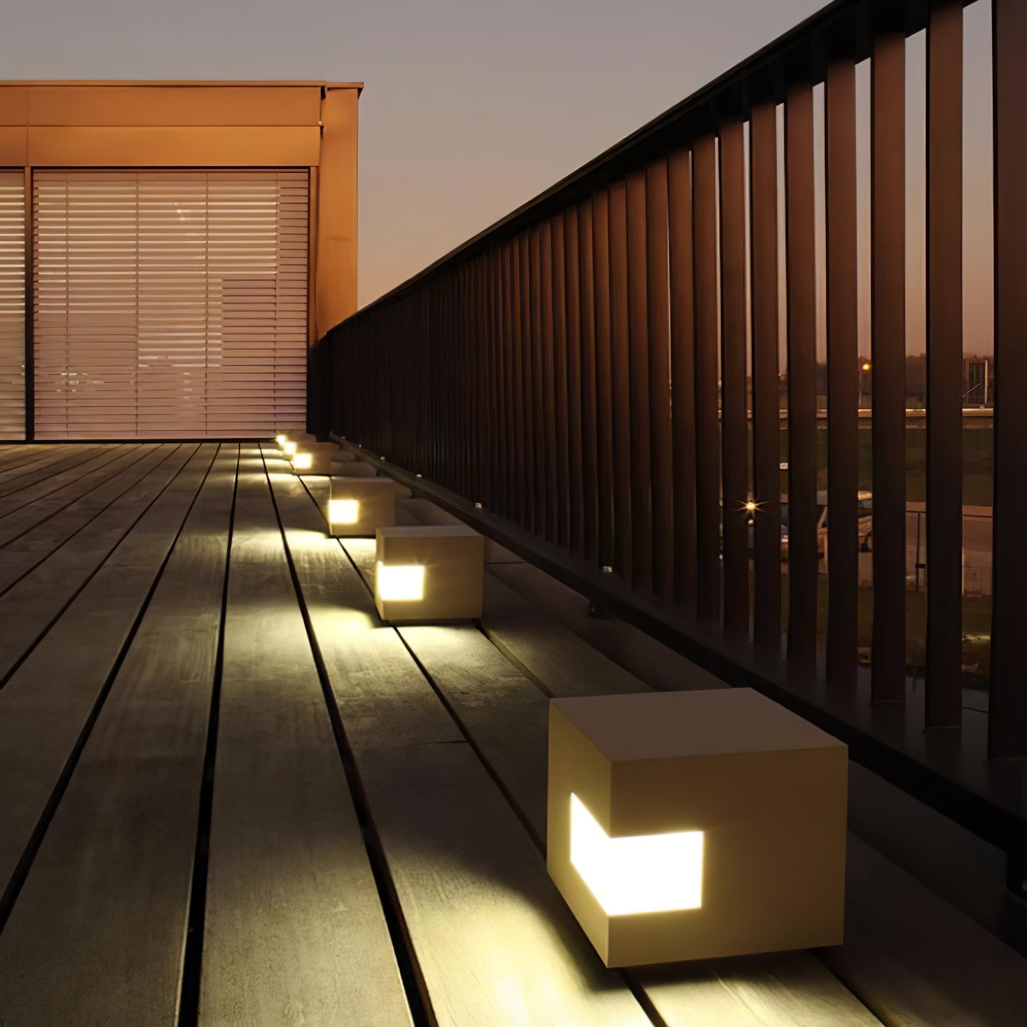 Outdoor Post Light | Waterproof Metal & Acrylic | Black