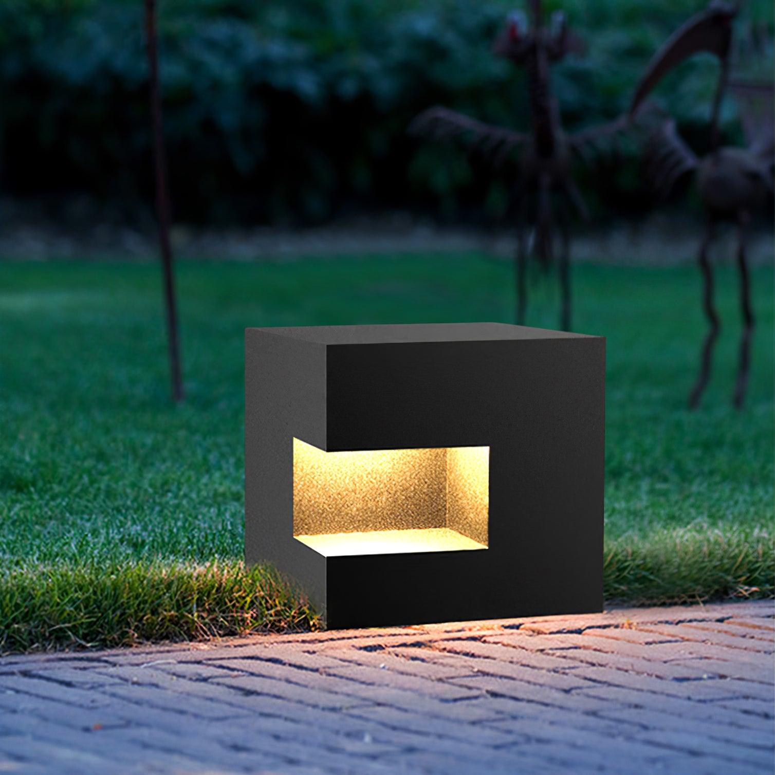 Outdoor Post Light | Waterproof Metal & Acrylic | Black