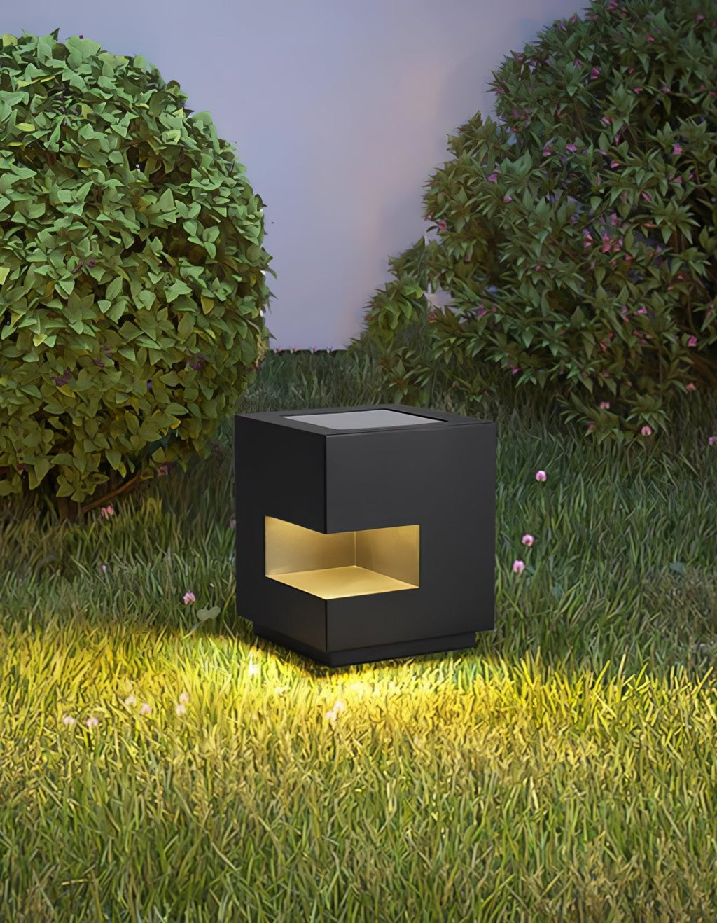 Outdoor Post Light | Waterproof Metal & Acrylic | Black