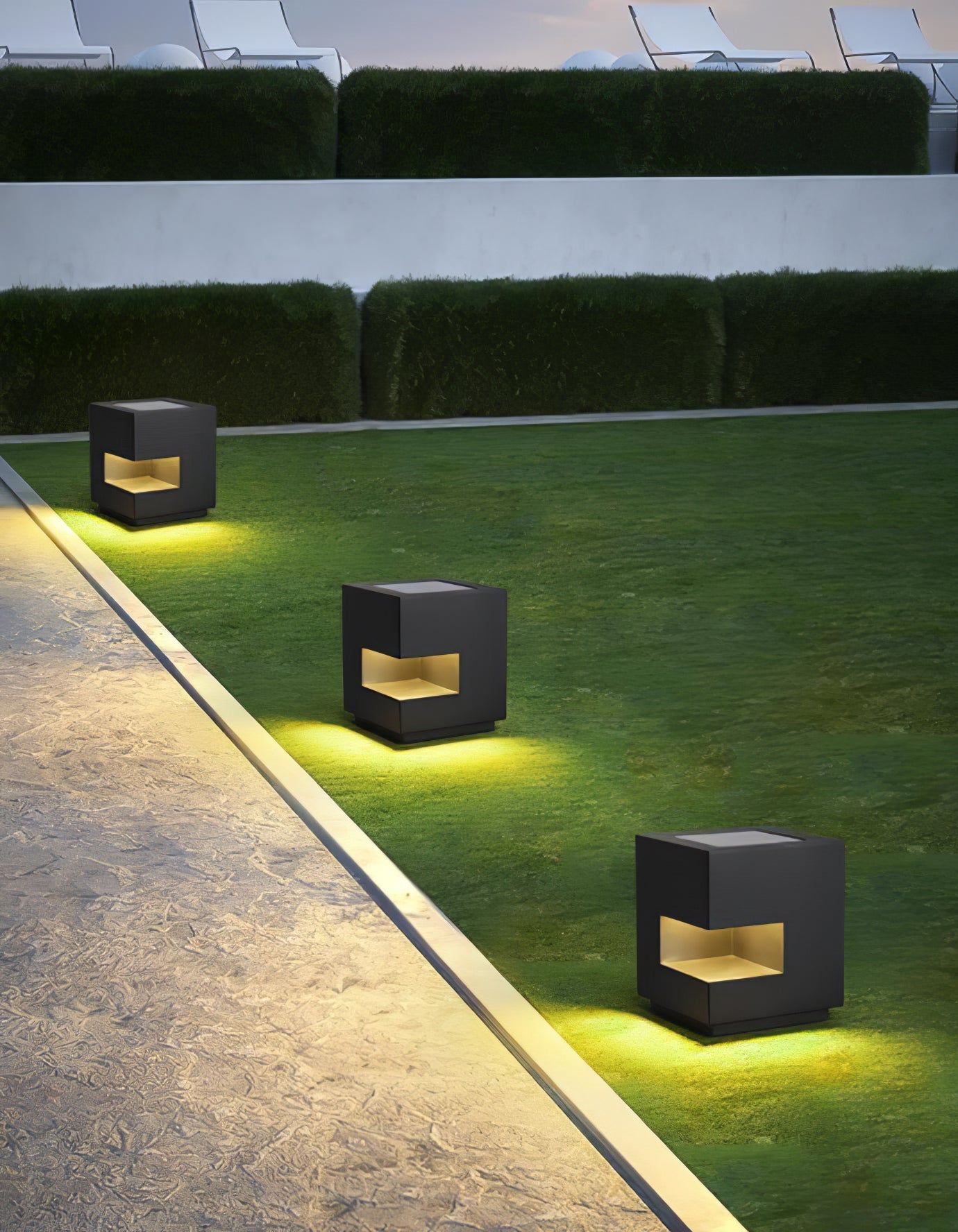 Outdoor Post Light | Waterproof Metal & Acrylic | Black