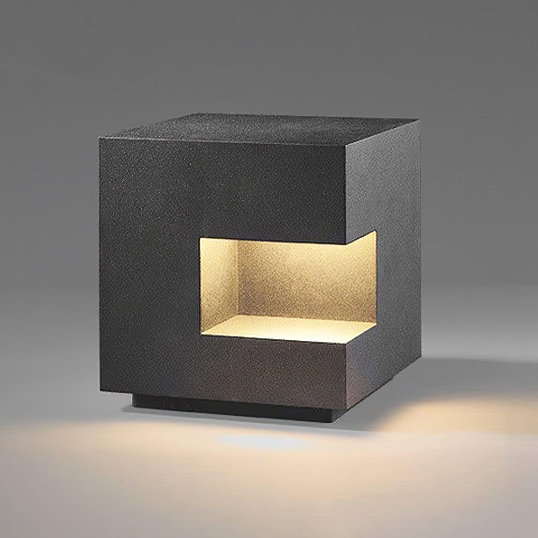 Outdoor Post Light | Waterproof Metal & Acrylic | Black