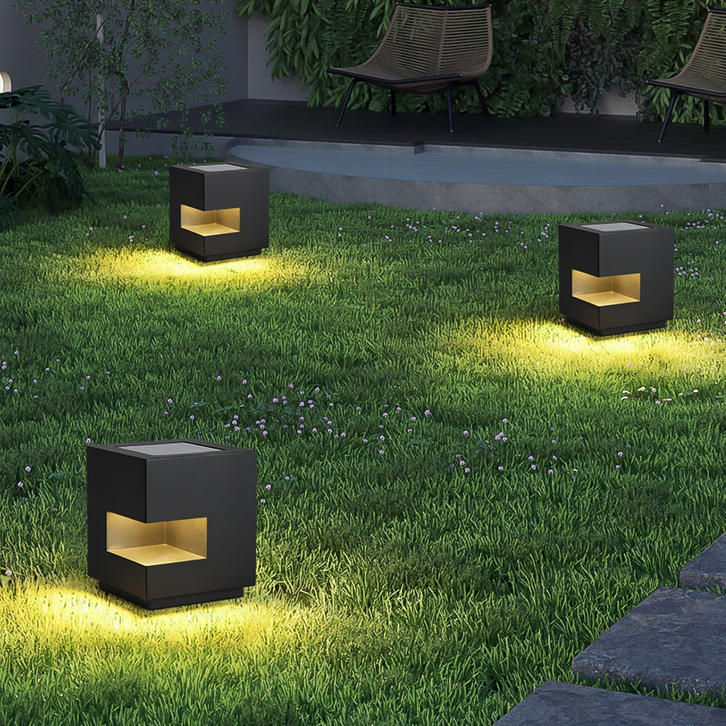 Outdoor Post Light | Waterproof Metal & Acrylic | Black