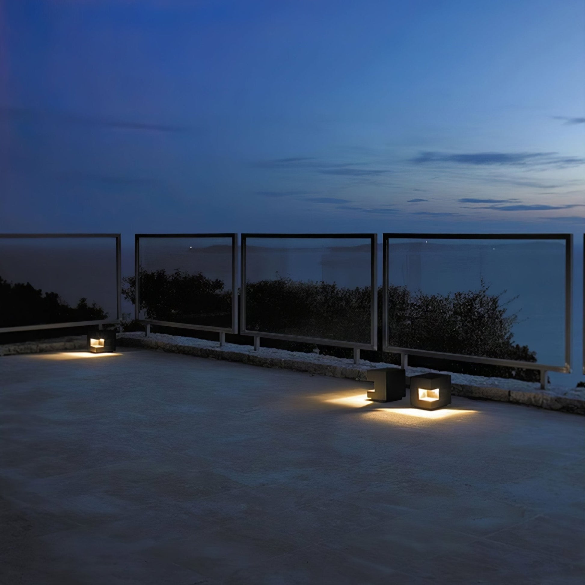 Outdoor Post Light | Waterproof Metal & Acrylic | Black