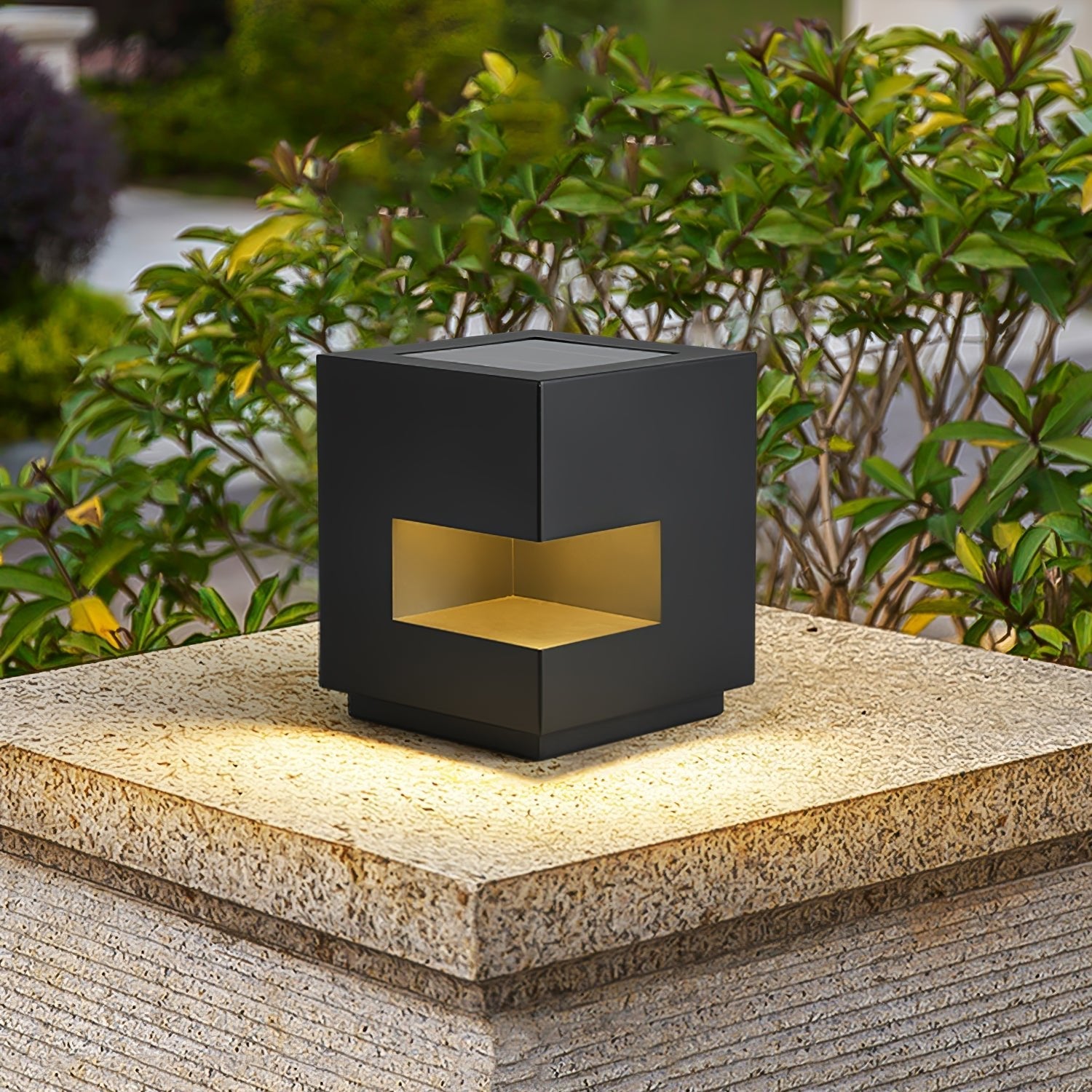 Outdoor Post Light | Waterproof Metal & Acrylic | Black