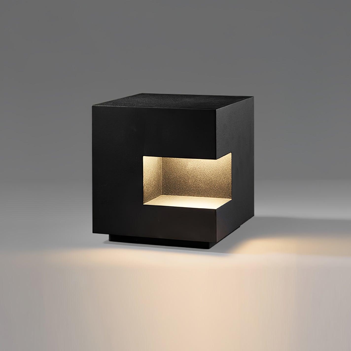 Outdoor Post Light | Waterproof Metal & Acrylic | Black