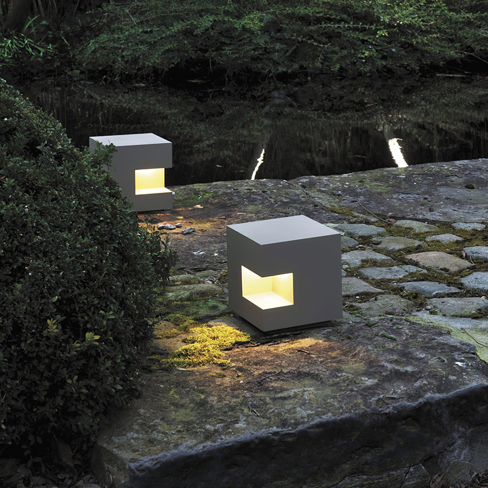 Outdoor Post Light | Waterproof Metal & Acrylic | Black