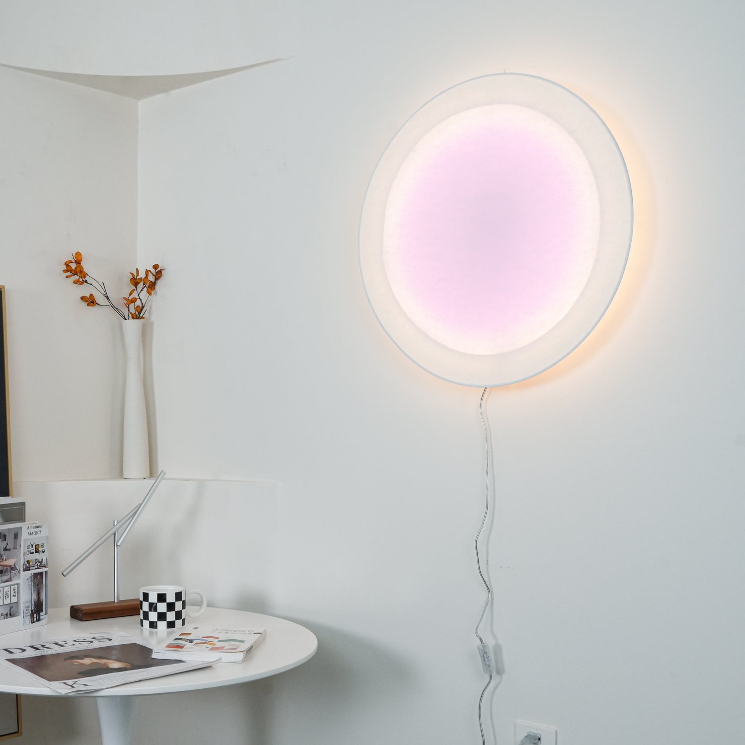 Wall Light Set | Metal & Paper | Warm White LED | 2 Pack