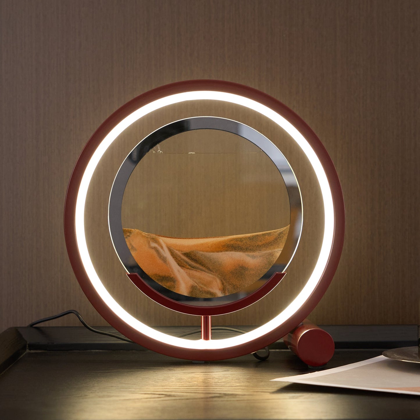 Sand Table Lamp | Metal & Glass | Black, White, Red, Blue