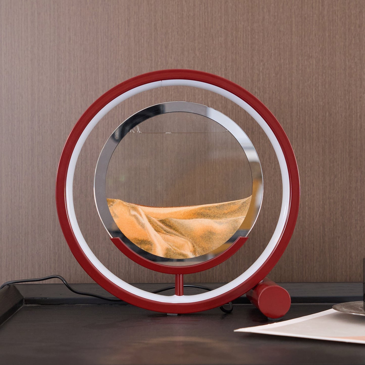 Sand Table Lamp | Metal & Glass | Black, White, Red, Blue