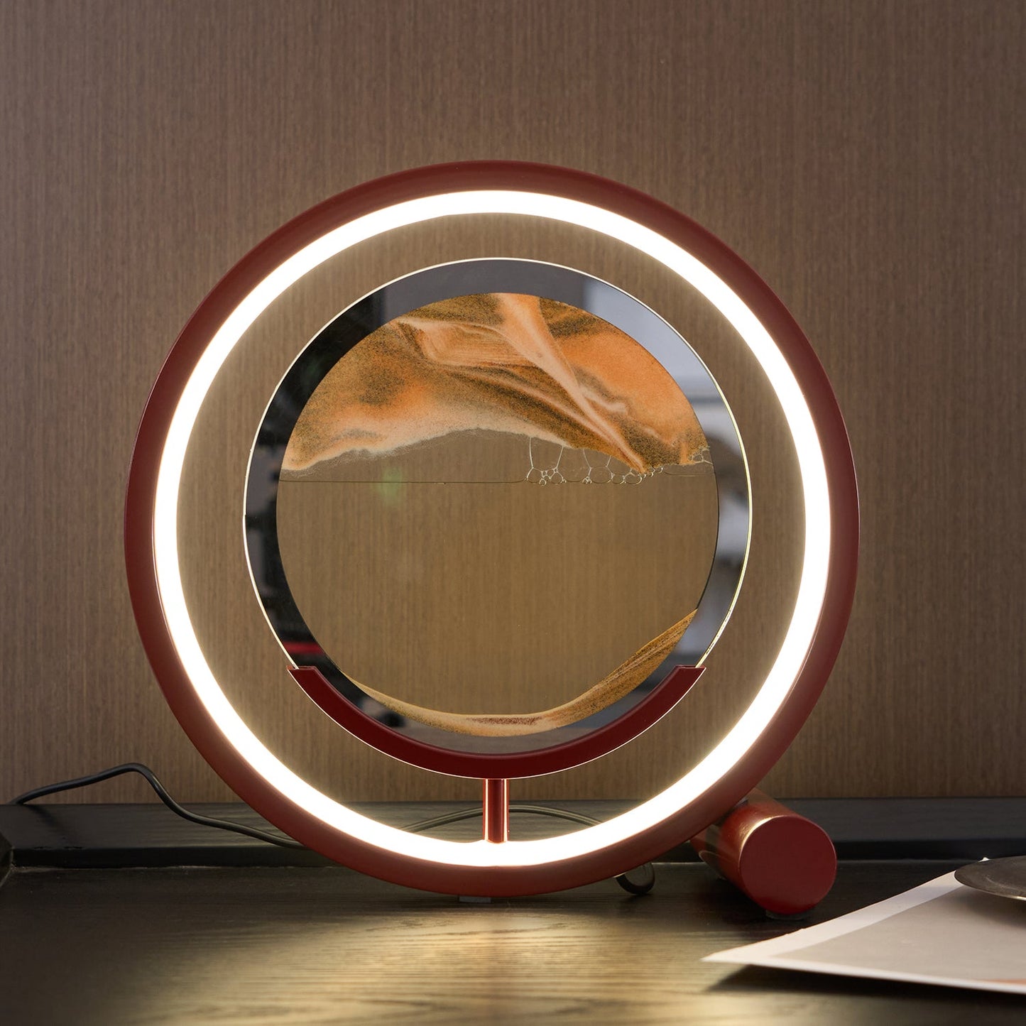 Sand Table Lamp | Metal & Glass | Black, White, Red, Blue