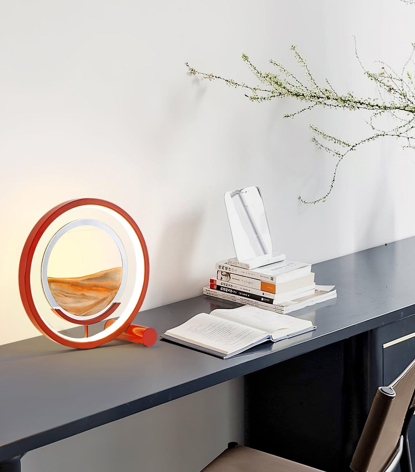 Sand Table Lamp | Metal & Glass | Black, White, Red, Blue