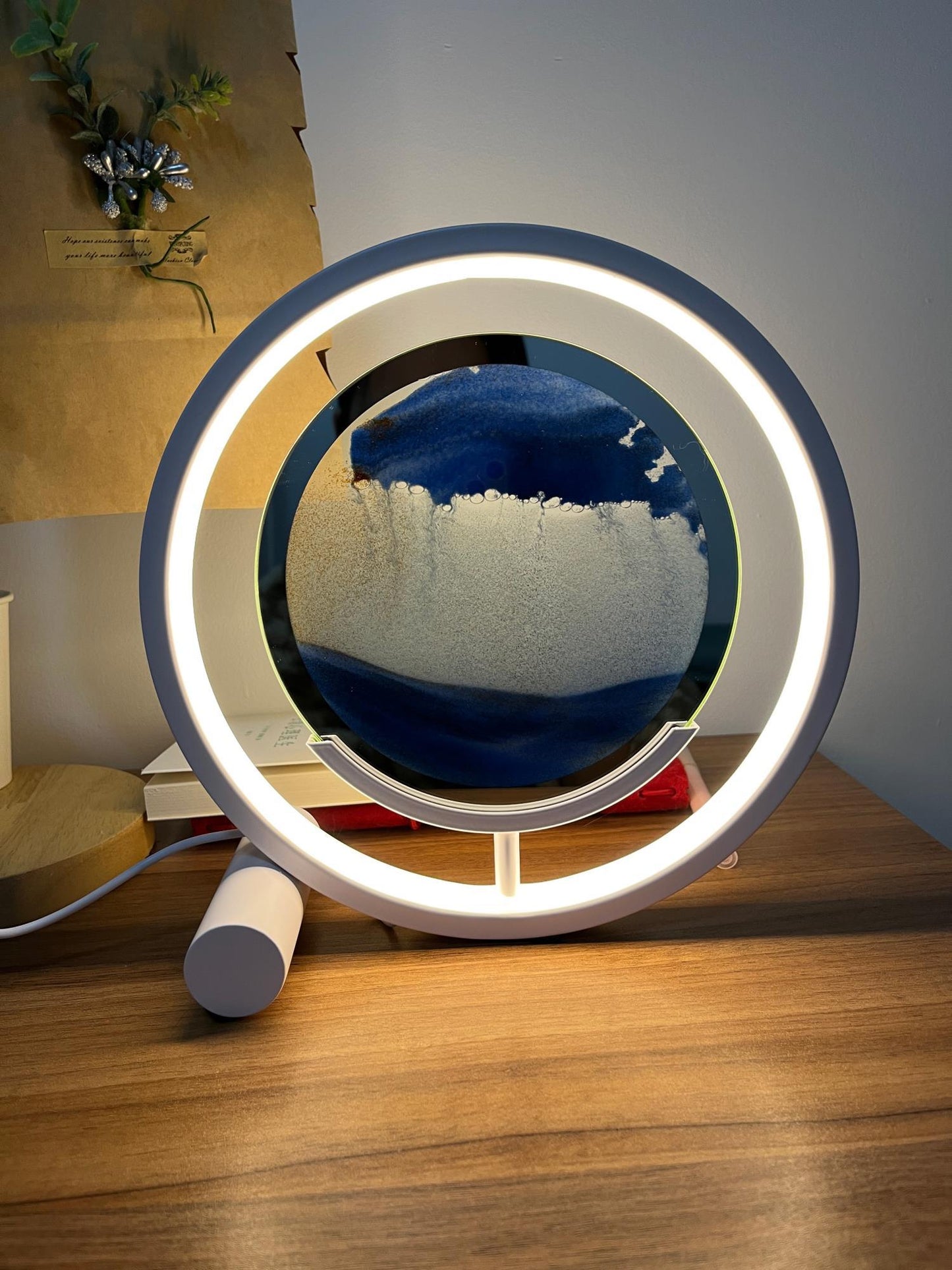 Sand Table Lamp | Metal & Glass | Black, White, Red, Blue