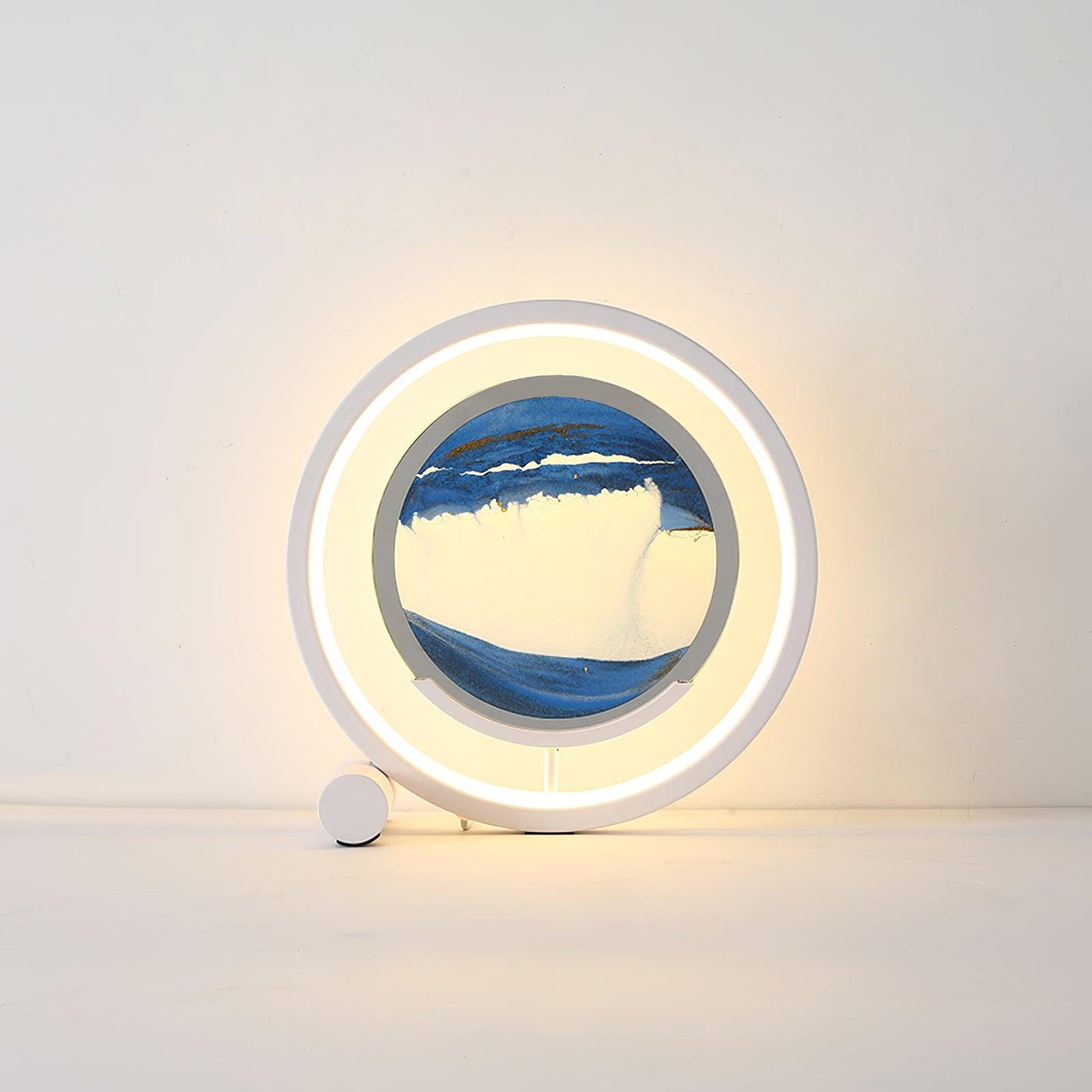 Sand Table Lamp | Metal & Glass | Black, White, Red, Blue
