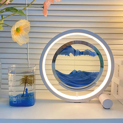 Sand Table Lamp | Metal & Glass | Black, White, Red, Blue
