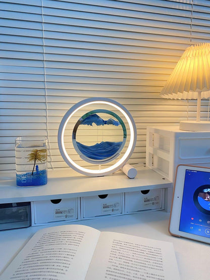 Sand Table Lamp | Metal & Glass | Black, White, Red, Blue