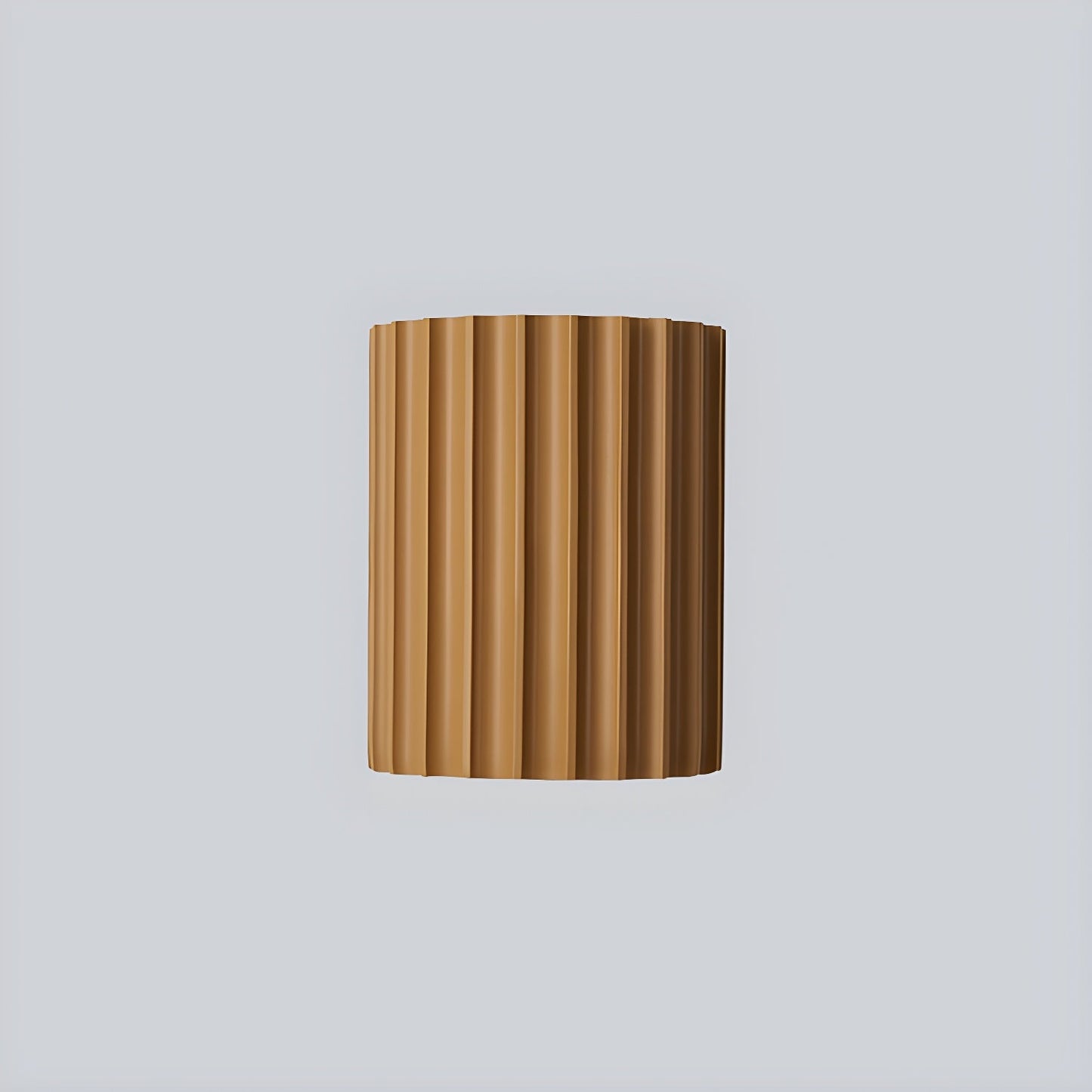 Resin Ribbed Wall Lamp | Matte Black Finish | 14cm Diameter