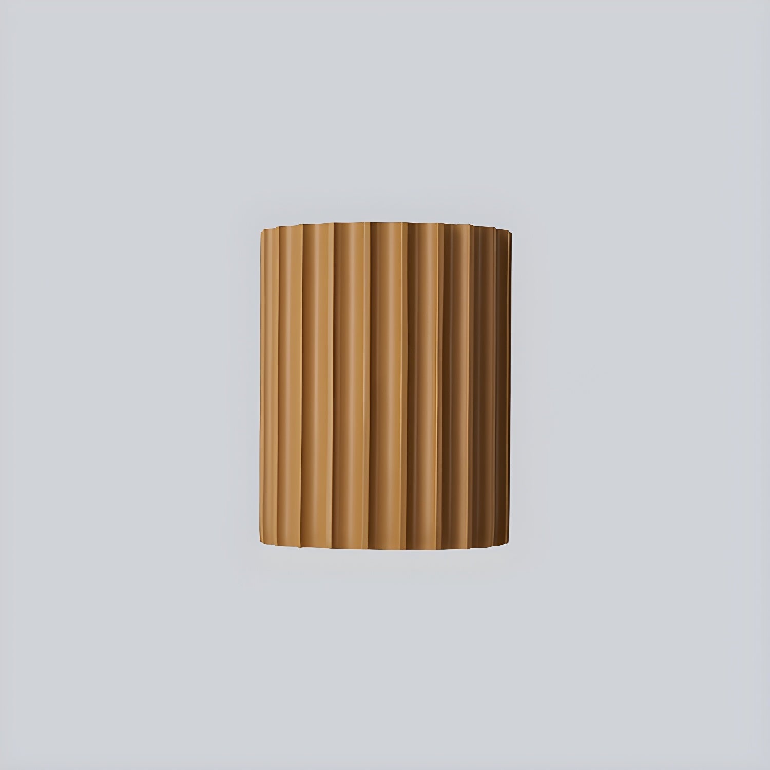 Resin Ribbed Wall Lamp | Matte Black Finish | 14cm Diameter
