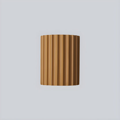 Resin Ribbed Wall Lamp | Matte Black Finish | 14cm Diameter