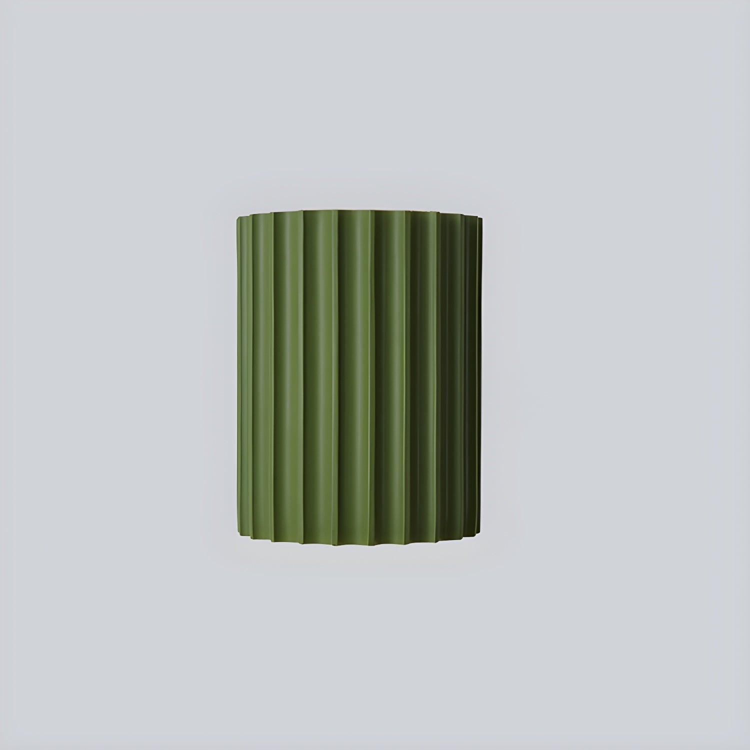 Resin Ribbed Wall Lamp | Matte Black Finish | 14cm Diameter