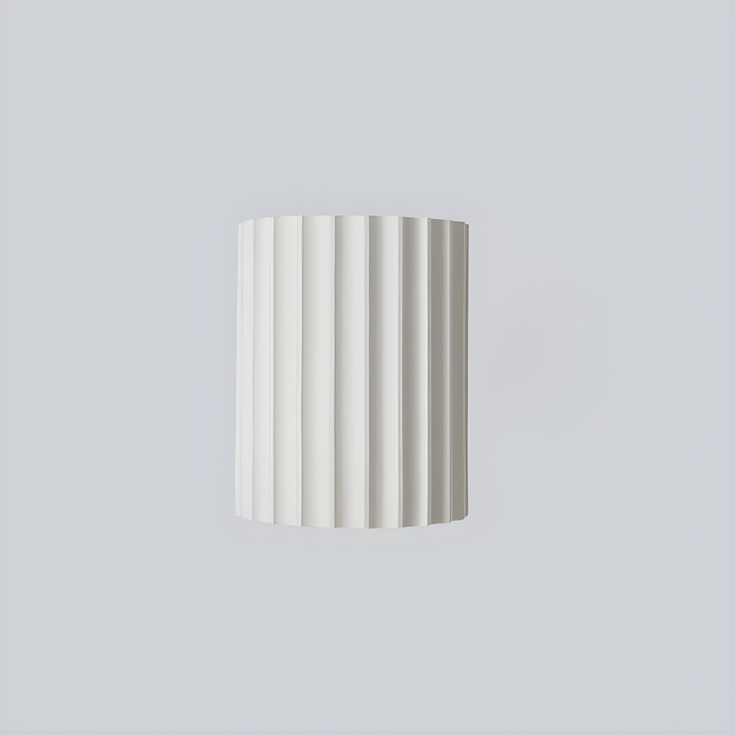 Resin Ribbed Wall Lamp | Matte Black Finish | 14cm Diameter
