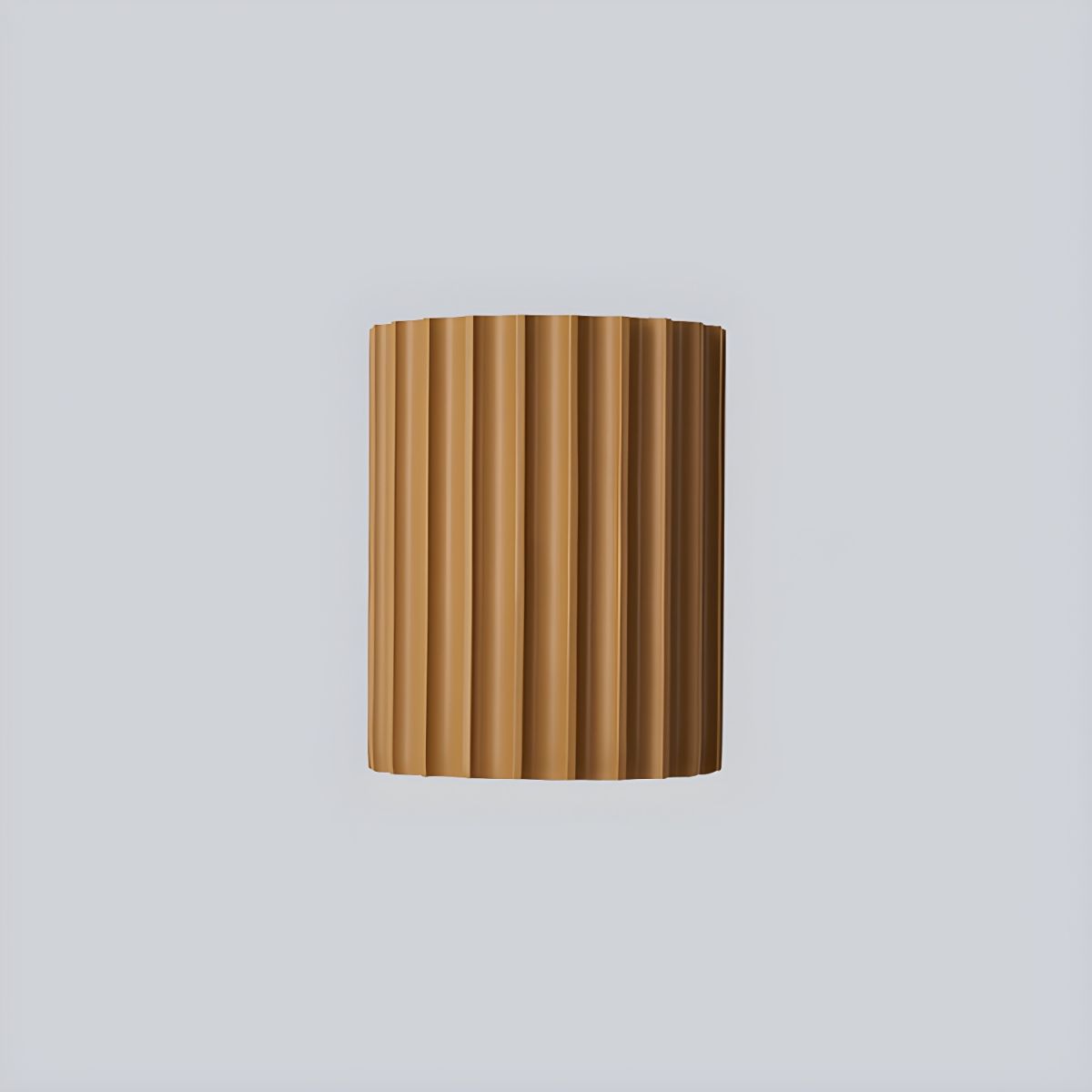 Resin Ribbed Wall Lamp | Matte Black Finish | 14cm Diameter