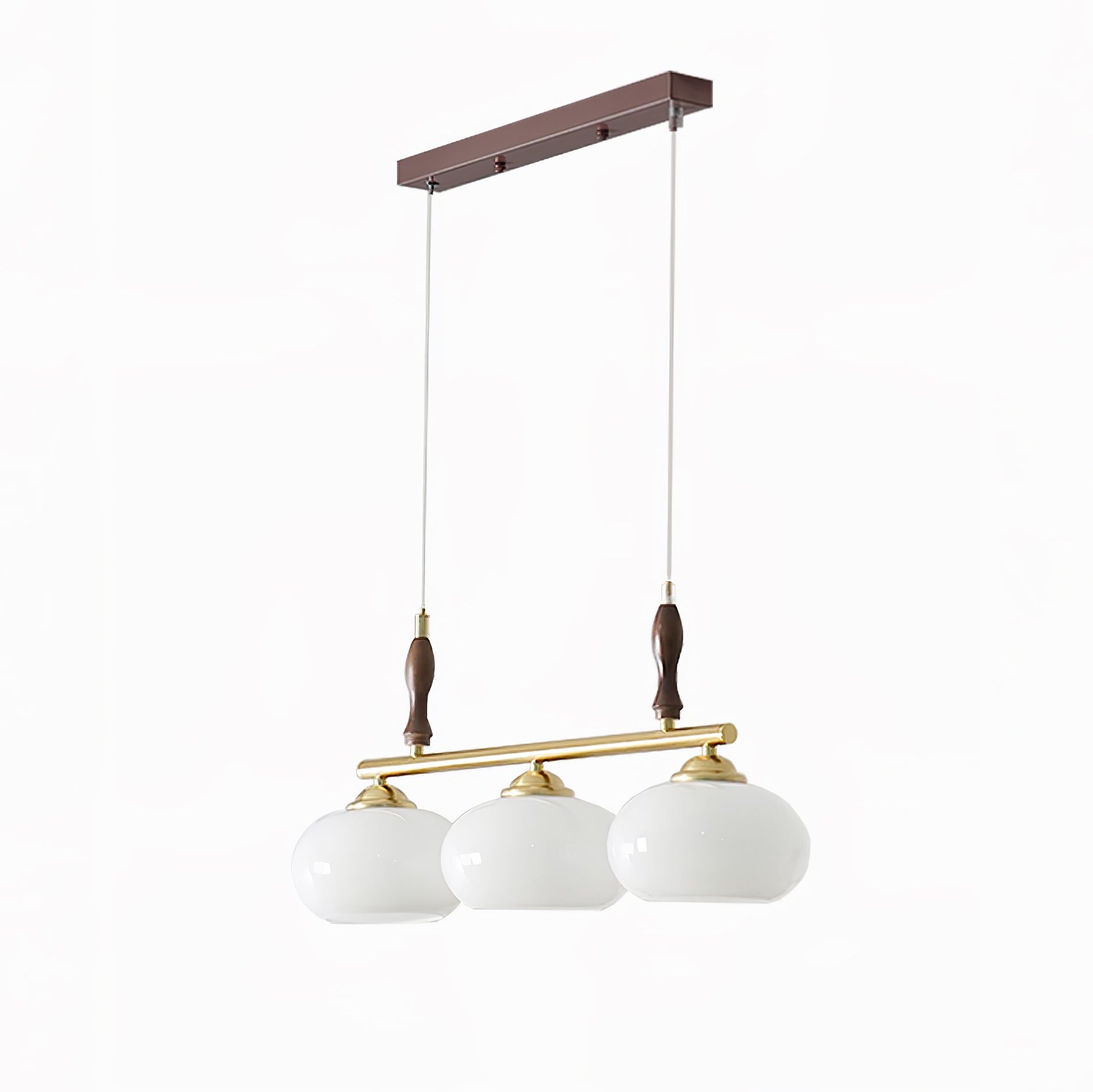 Calliope Chandelier | Metal & Glass | Gold & Walnut Finish