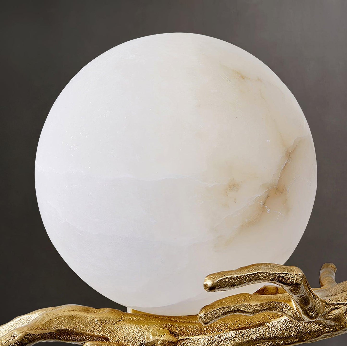 Retro Brass Wall Sconce | Gold Finish with Marble Shade | Set of 2