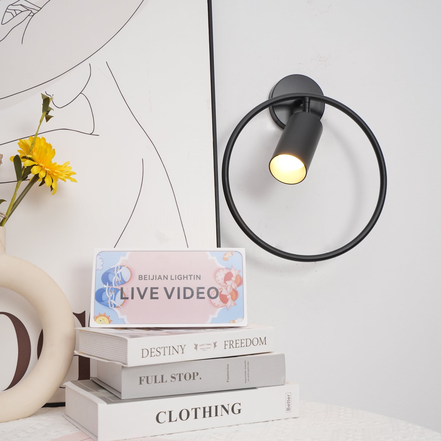 Revolta Wall Lamp | Black and Gold Metal | Set of 2