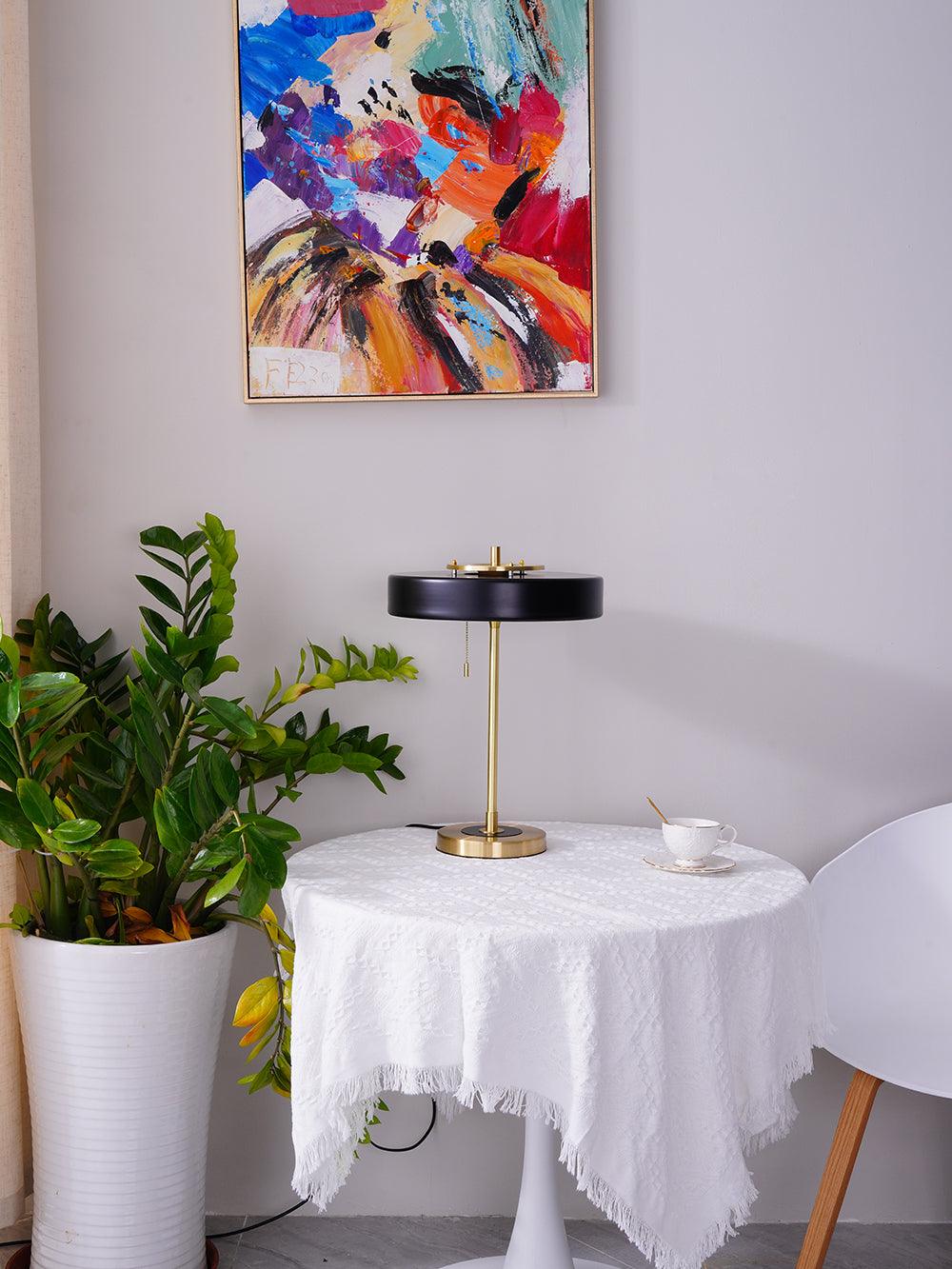 Revolve Table Lamp | Metal & Acrylic | Gold with Multi-Color Shades