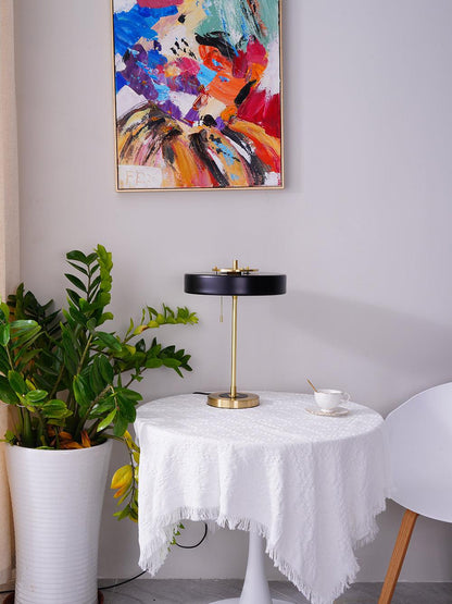 Revolve Table Lamp | Metal & Acrylic | Gold with Multi-Color Shades