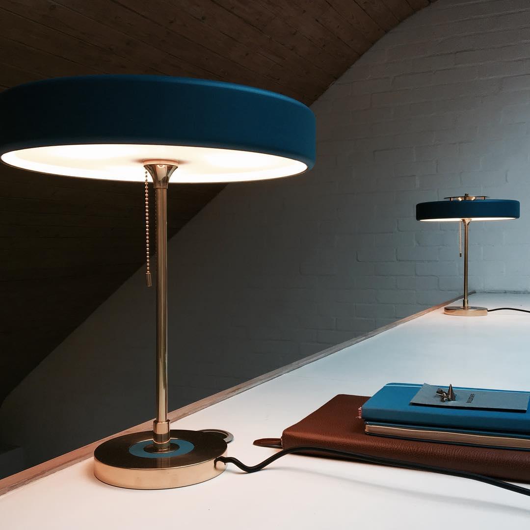 Revolve Table Lamp | Metal & Acrylic | Gold with Multi-Color Shades