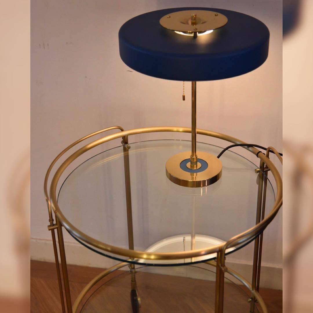 Revolve Table Lamp | Metal & Acrylic | Gold with Multi-Color Shades