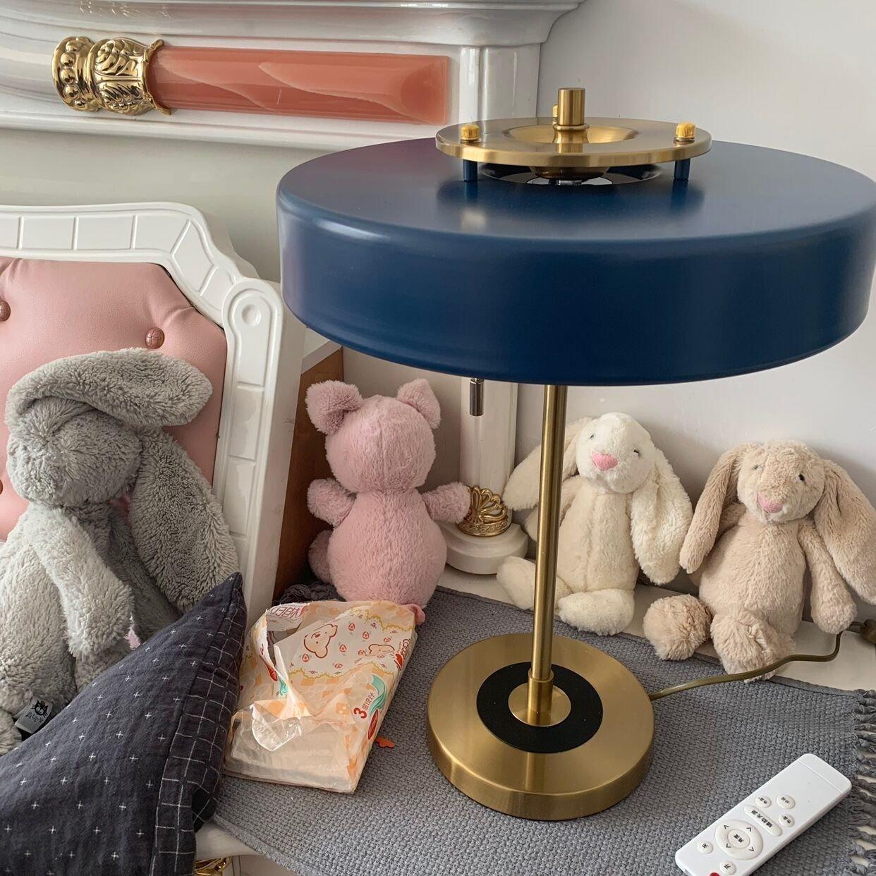 Revolve Table Lamp | Metal & Acrylic | Gold with Multi-Color Shades