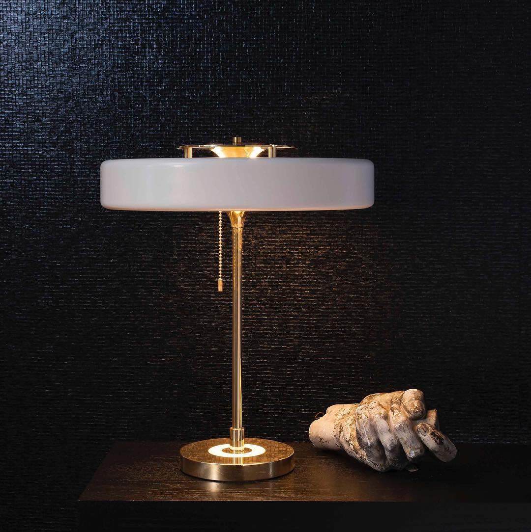 Revolve Table Lamp | Metal & Acrylic | Gold with Multi-Color Shades