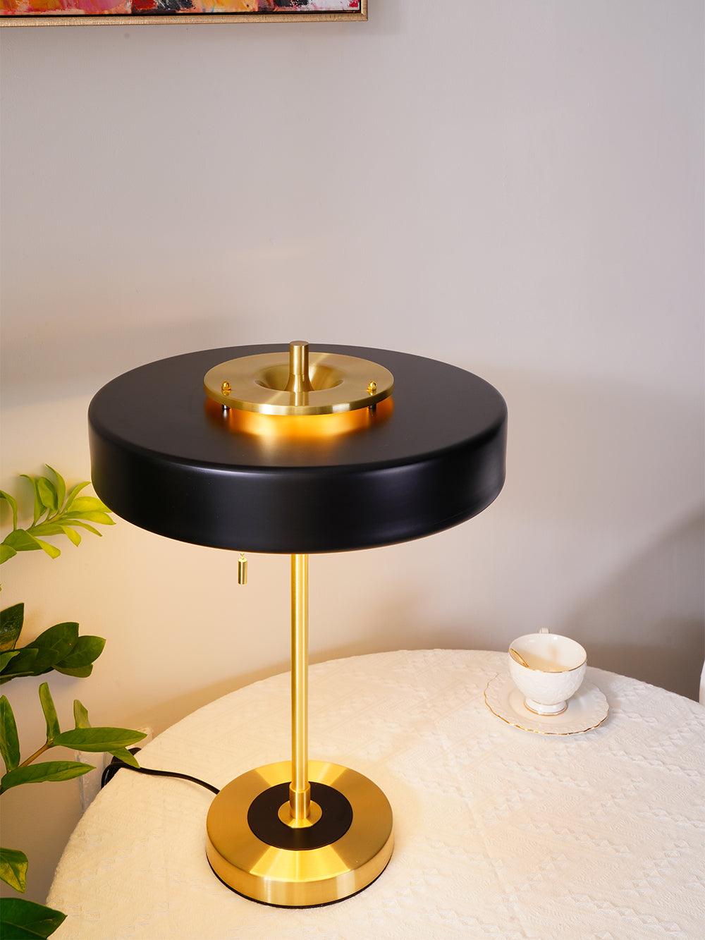 Revolve Table Lamp | Metal & Acrylic | Gold with Multi-Color Shades