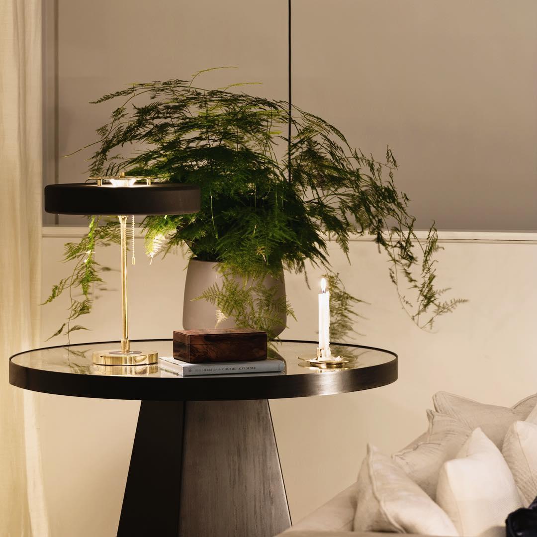 Revolve Table Lamp | Metal & Acrylic | Gold with Multi-Color Shades
