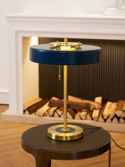 Revolve Table Lamp | Metal & Acrylic | Gold with Multi-Color Shades