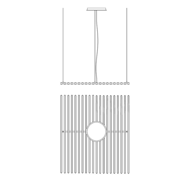 Piano Keys Black Chandelier