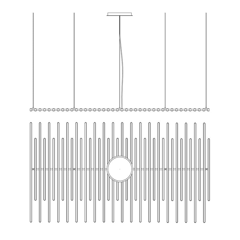 Piano Keys Black Chandelier