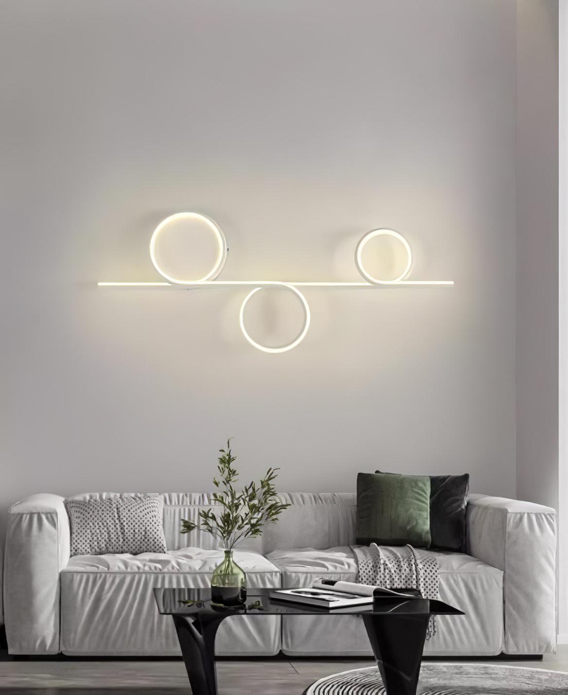 Rhythmic Line Wall Light | Adjustable LED | Black or White Finish