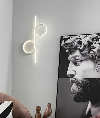 Rhythmic Line Wall Light | Adjustable LED | Black or White Finish