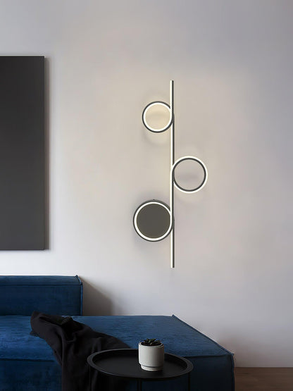 Rhythmic Line Wall Light | Adjustable LED | Black or White Finish