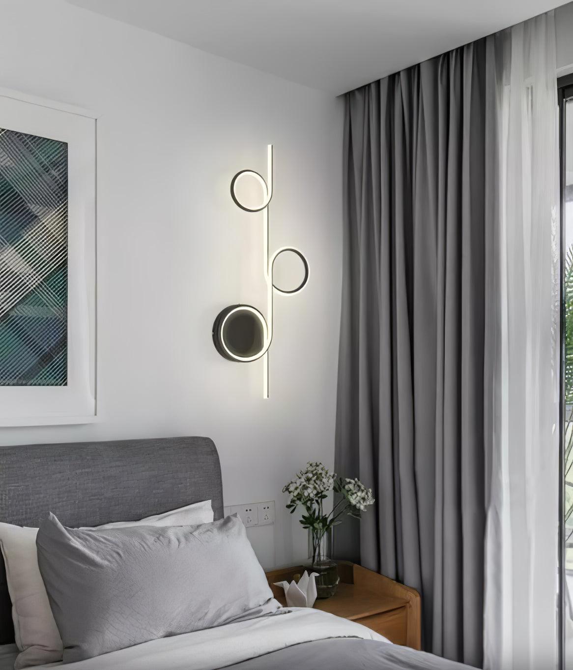 Rhythmic Line Wall Light | Adjustable LED | Black or White Finish