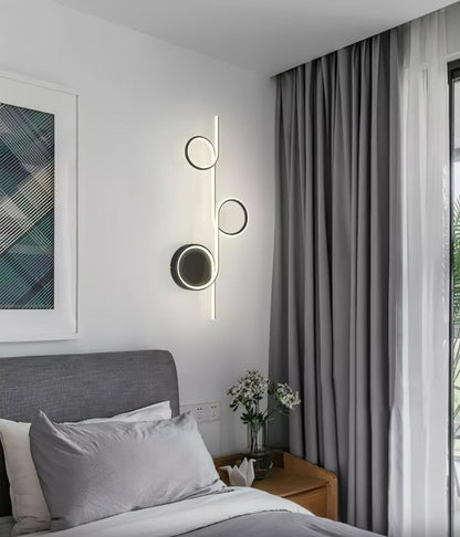 Rhythmic Line Wall Light | Adjustable LED | Black or White Finish